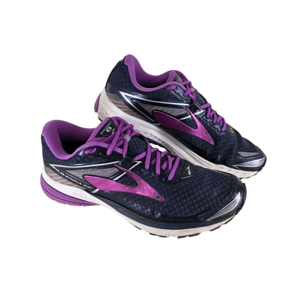 Brooks Ravenna 8 Running Shoes Womens 8 B Black Purple Athleisure 1202381B089